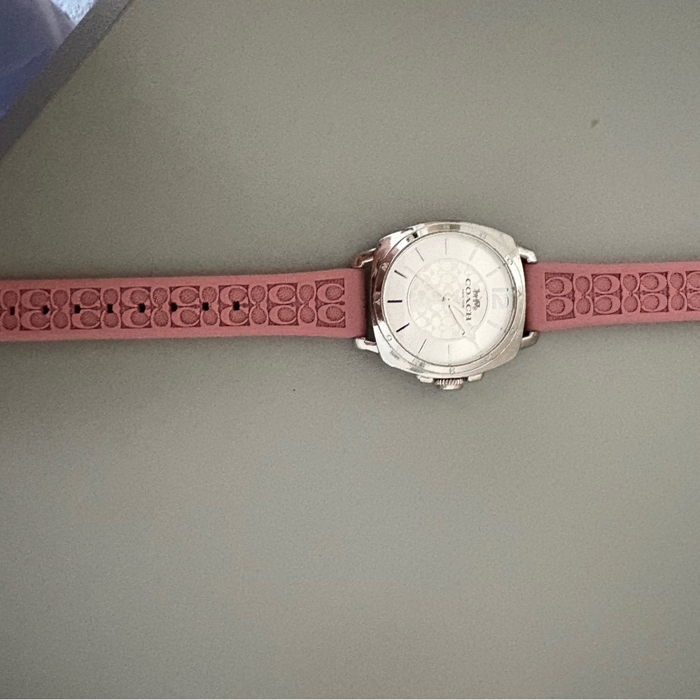 Coach Silver and Pink Watch